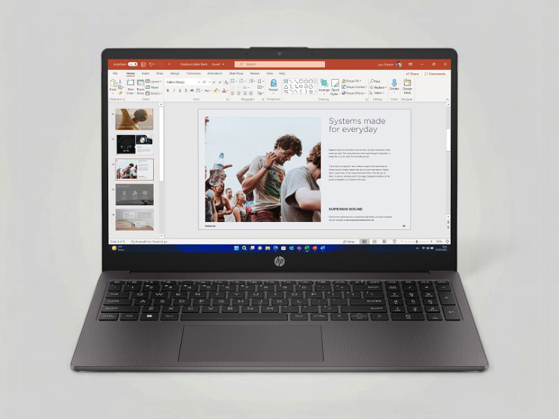 Laptop HP 250 G10 Intel Core i3-N305 8 GB RAM 512 GB SSD 15.6" HD Color Gris Windows 11 Home