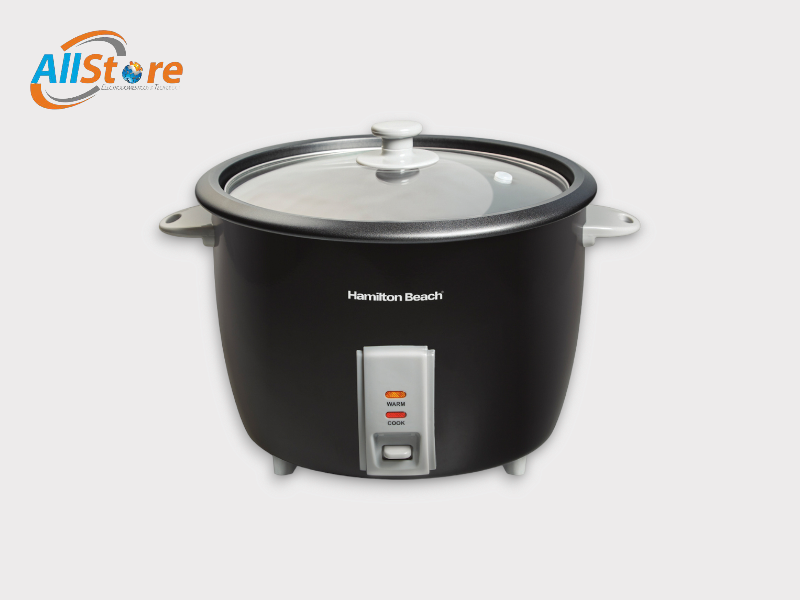 Olla arrocera Hamilton Beach de gran capacidad para 30 tazas negra