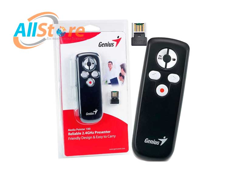 PUNTERO LASER GENIUS MEDIA POINTER 100 USB W10 MAC